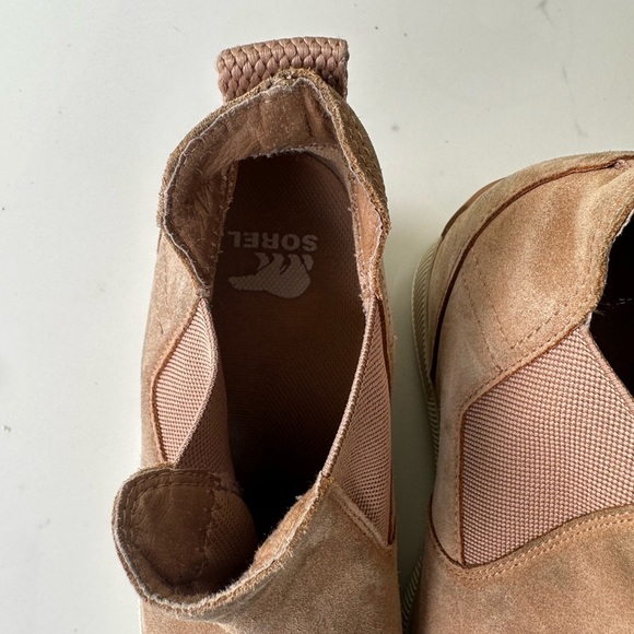 Sorel Out 'N' About Slip-On Wedge Booties for Ladies Tawny Buff/Chalk 8 - Picture 8 of 10